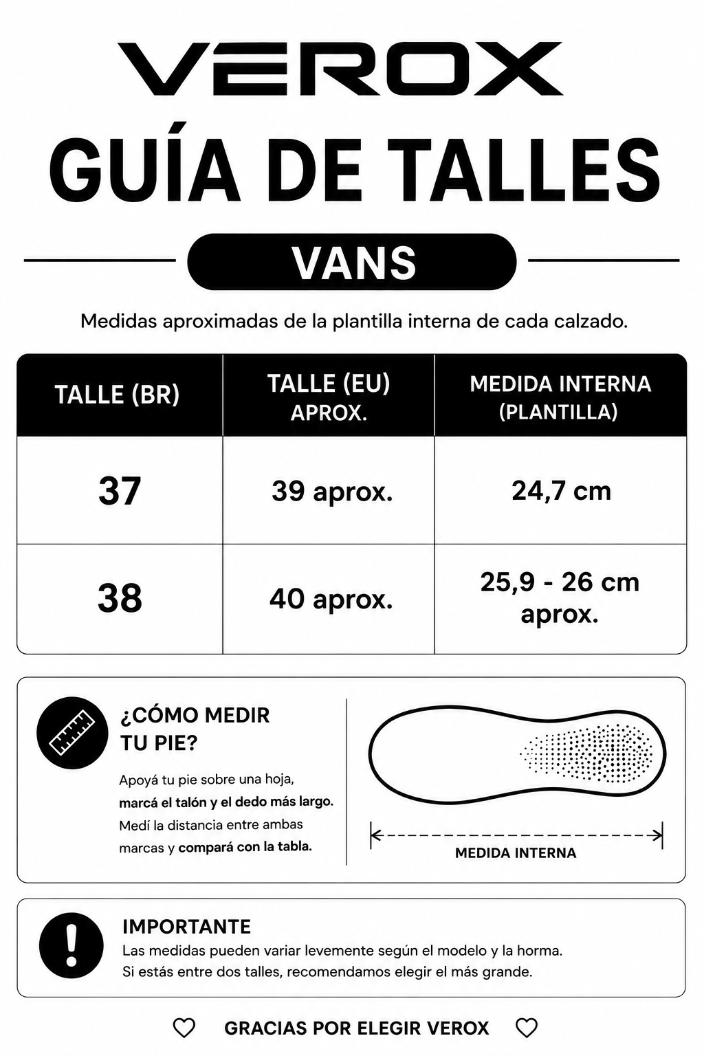 Guía de talles