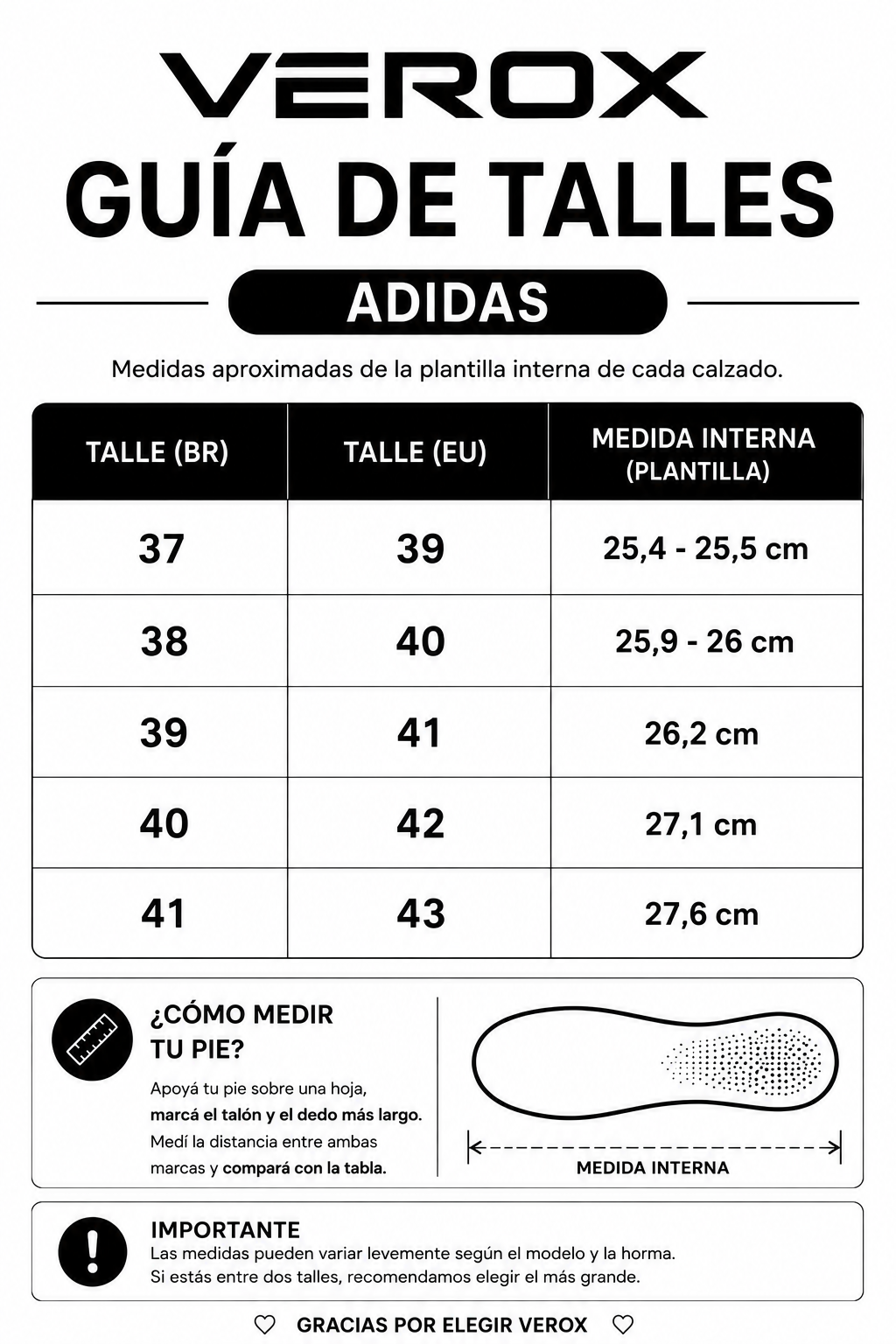 Guía de talles